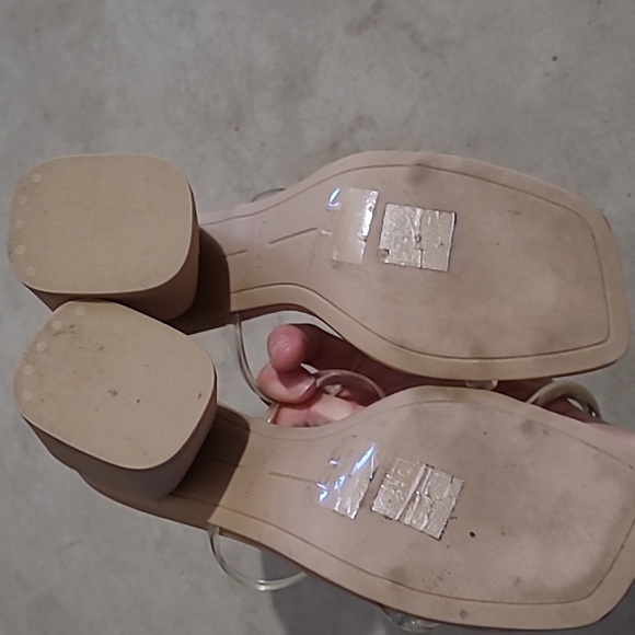 Dolce vita nude clear block heels 11 - Picture 3 of 4